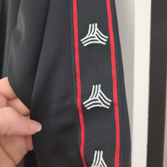Adidas Tango Tape Clubhouse Pants - Black/Red Soccer Football Track Suit - Picture 6 of 10